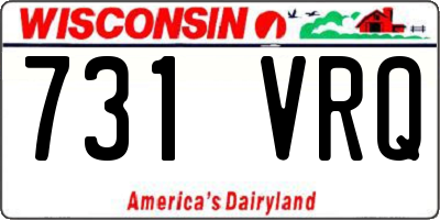 WI license plate 731VRQ
