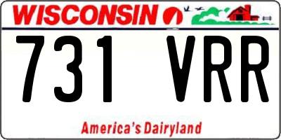WI license plate 731VRR