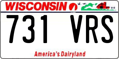 WI license plate 731VRS