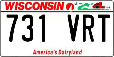 WI license plate 731VRT