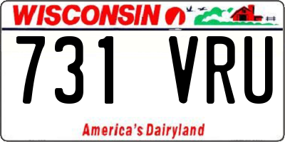 WI license plate 731VRU
