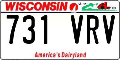 WI license plate 731VRV