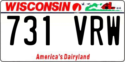 WI license plate 731VRW