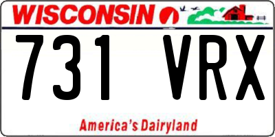 WI license plate 731VRX