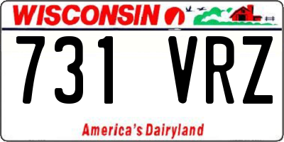 WI license plate 731VRZ
