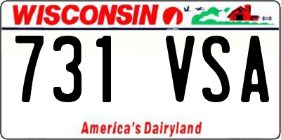 WI license plate 731VSA