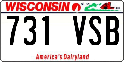 WI license plate 731VSB
