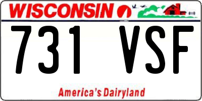 WI license plate 731VSF