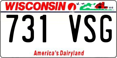 WI license plate 731VSG
