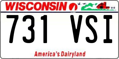 WI license plate 731VSI