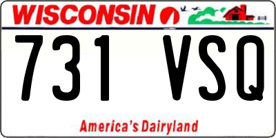 WI license plate 731VSQ