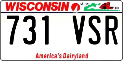 WI license plate 731VSR