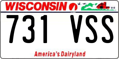 WI license plate 731VSS