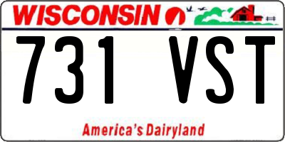 WI license plate 731VST
