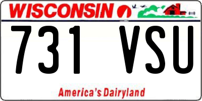 WI license plate 731VSU