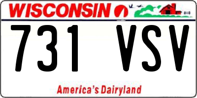 WI license plate 731VSV