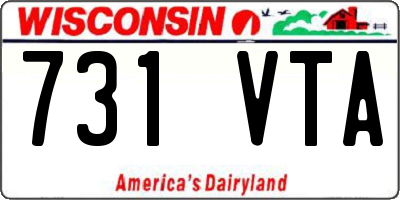 WI license plate 731VTA