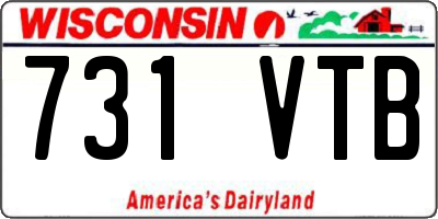 WI license plate 731VTB
