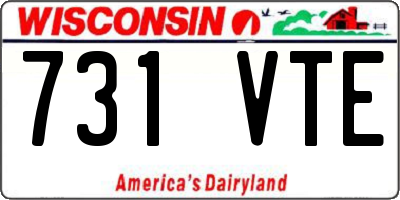 WI license plate 731VTE
