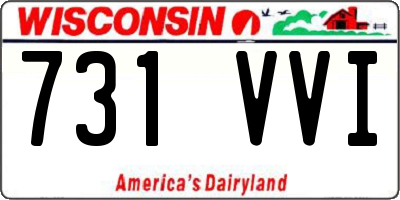 WI license plate 731VVI
