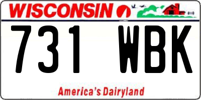 WI license plate 731WBK