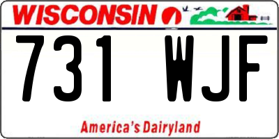 WI license plate 731WJF