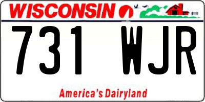 WI license plate 731WJR