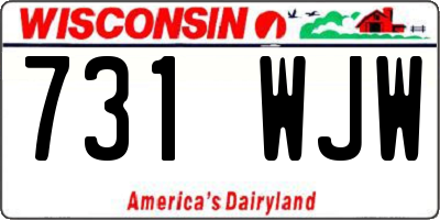 WI license plate 731WJW