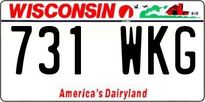 WI license plate 731WKG