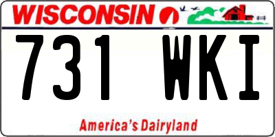 WI license plate 731WKI