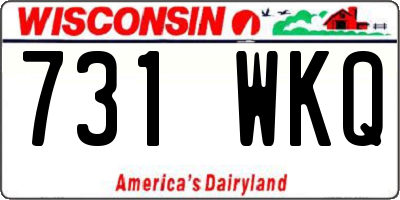 WI license plate 731WKQ