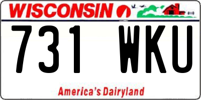 WI license plate 731WKU