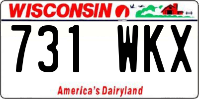 WI license plate 731WKX