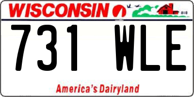 WI license plate 731WLE