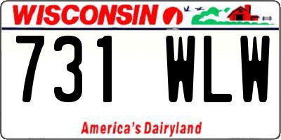 WI license plate 731WLW