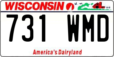 WI license plate 731WMD