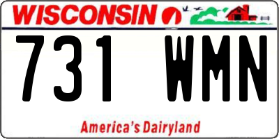 WI license plate 731WMN