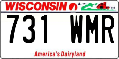 WI license plate 731WMR