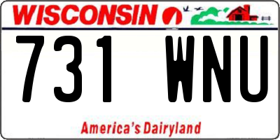 WI license plate 731WNU