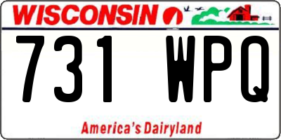 WI license plate 731WPQ