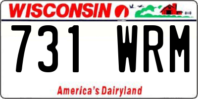 WI license plate 731WRM