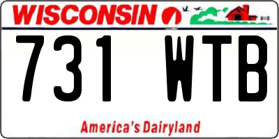 WI license plate 731WTB