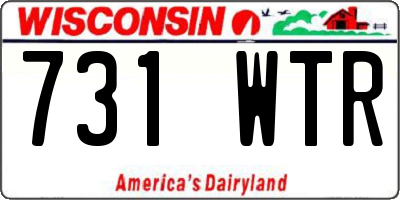 WI license plate 731WTR