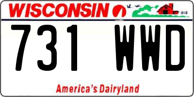 WI license plate 731WWD