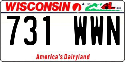 WI license plate 731WWN