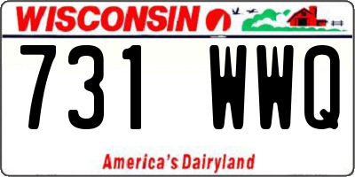 WI license plate 731WWQ