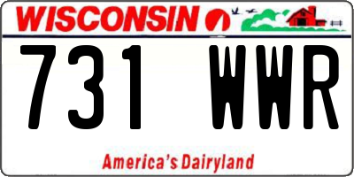 WI license plate 731WWR