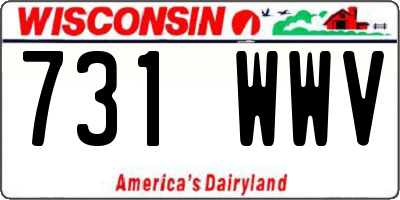 WI license plate 731WWV