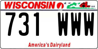 WI license plate 731WWW