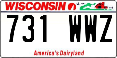 WI license plate 731WWZ